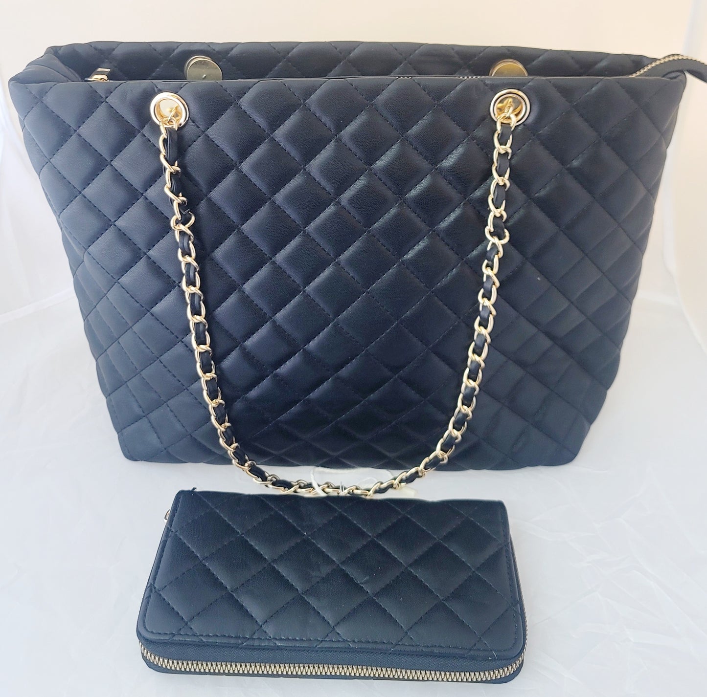 2 Piece Quilted Chain Shopper