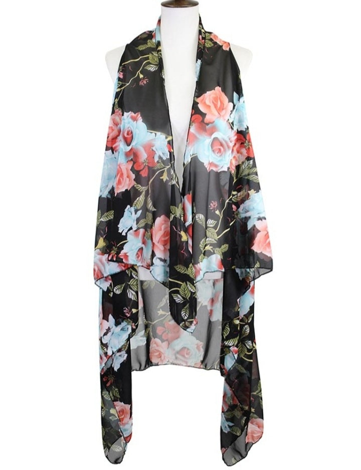 Diva Floral Poncho