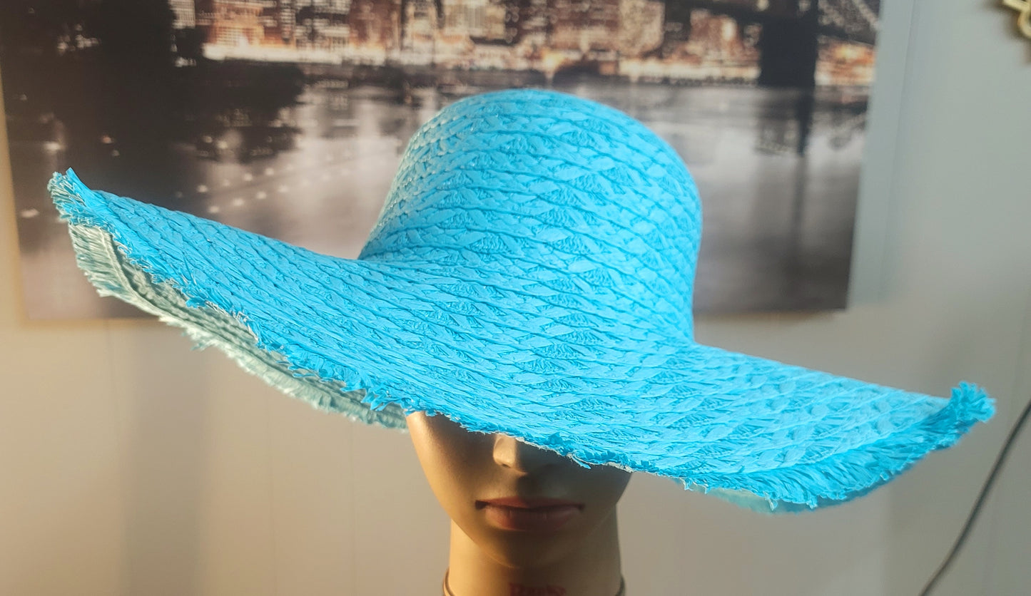 Straw Frilled Summer Hats