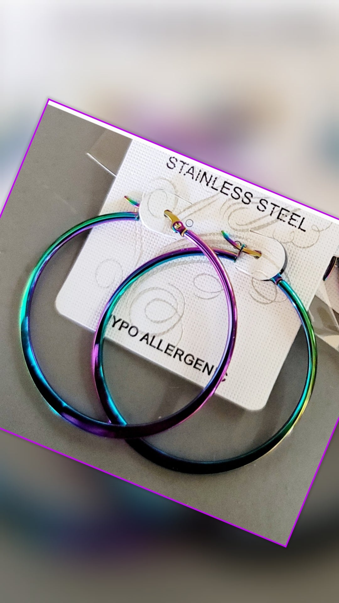 Tri Color Stainless Steel Hoops