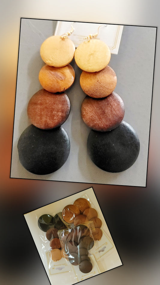 Wood Fashion Earrings