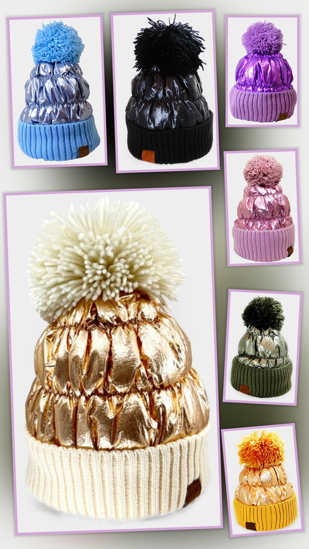 Pom Pom Fleece Knit Beanie Hat