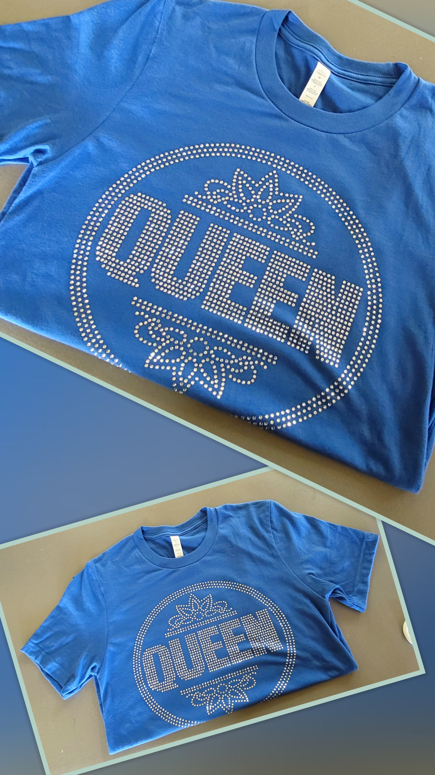 Blue Queen Rhinestone Tshirt